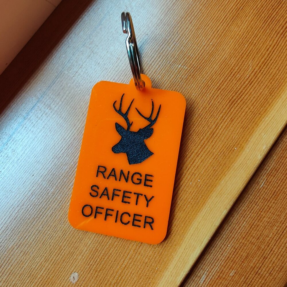 RSO Keychain Range Safety Officer Buck
